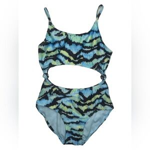Art Class Blue Tiger Dream One Piece Swimsuit Girls Size Small NEW